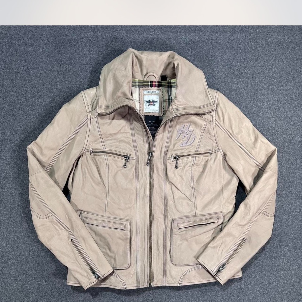 Women’s  Beige HD Leather Jacket